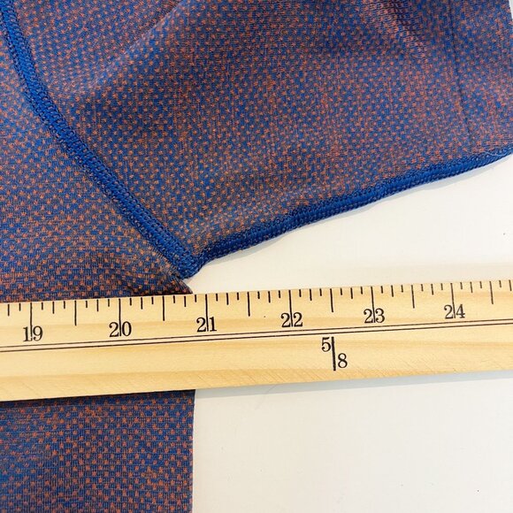 Lululemon Men's Metal Vent Tech Blue & Orange Short Sleeve Shirt - Size Large - Picture 7 of 7